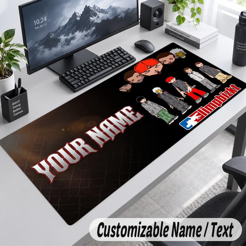 Limp Bizkit Personalized Large Mouse Pad Custom Name Text Extended Desk Mat Gaming Mousepad
