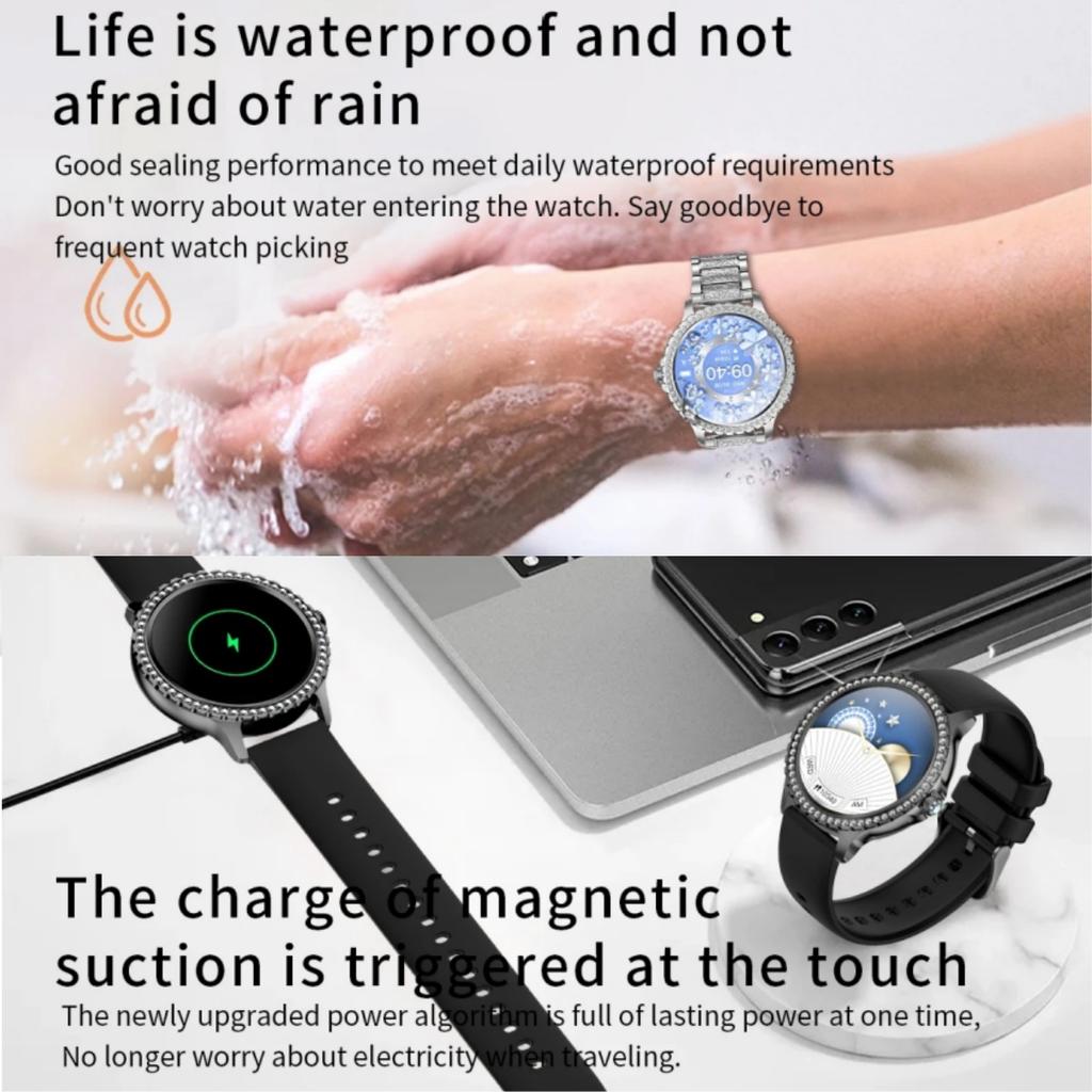 Умные часы для женщин 1,32-дюймовый HD-экран спортивный индивидуальный циферблат голосовой вызов пульсометр умные часы для женщин