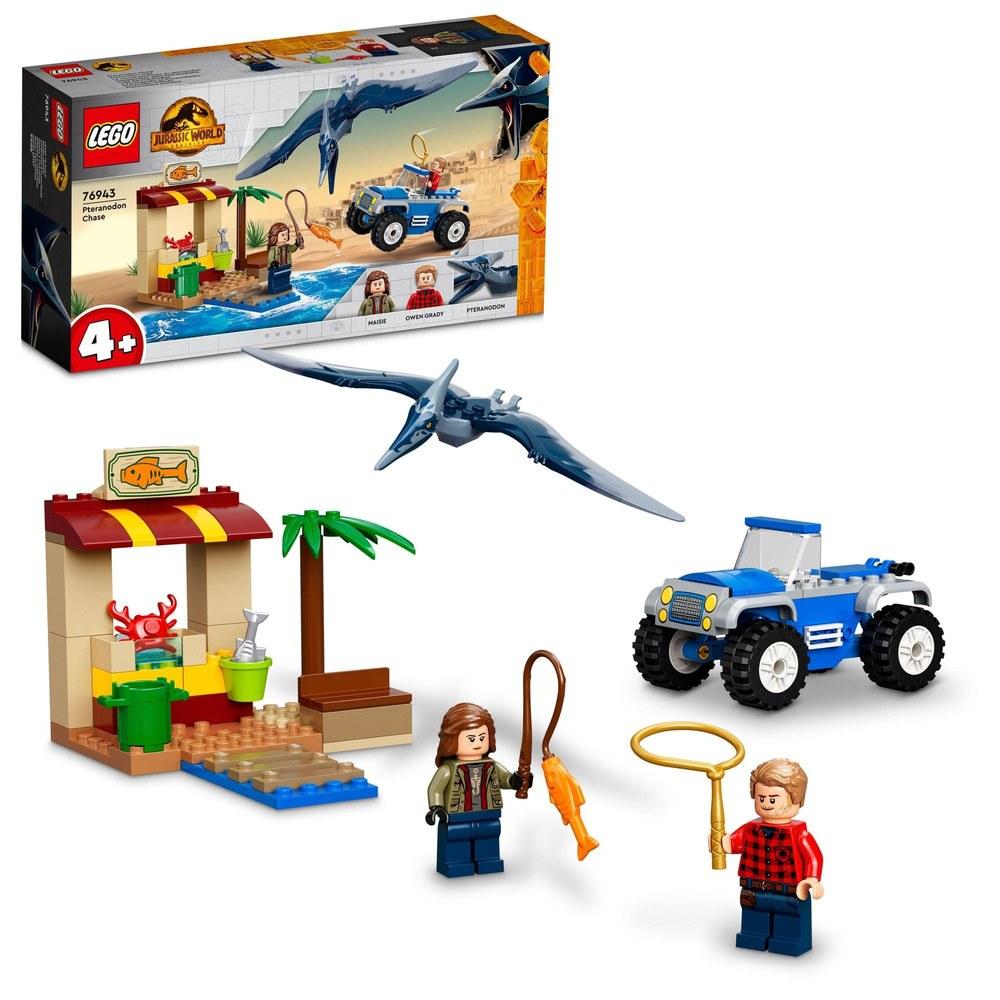 Конструктор LEGO Мир Юрского периода Погоня за птеродактилем 76943 Игрушечный транспорт с блоками Динозавр Подарок для мальчиков и девочек от 4 лет