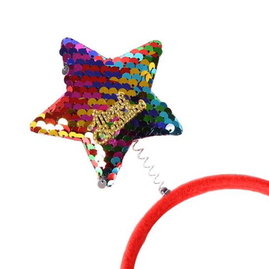 Рождественская повязка на голову с рогом оленя, повязка на голову в виде звезды Санта-дерева, праздничный обруч для волос, аксессуар для косплея для женщин и детей