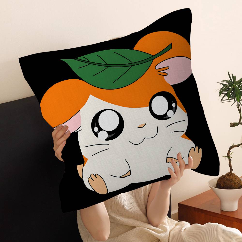 Cartoon Cute Hamtaro Cushion Cover Polyester Sofa Cushions Decorative Throw Pillows Home Decoration Pillowcover