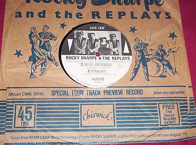 10inch Record ROCKY SHARPE & THE REPLAYS - Special Four Track Preview Record PROMO5 Chiswick Record 1979 UK Rock Used