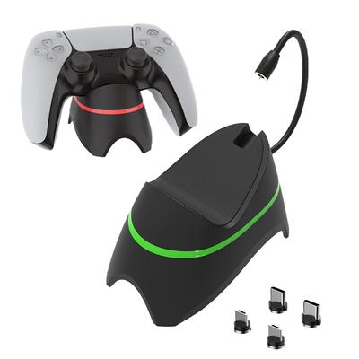 Док-станция для зарядки контроллера Switch Pro, Xbox Series S/X, PS5/4, защита от микросхем, зарядная док-станция с индикатором зарядного устройства, кабель для зарядки типа C