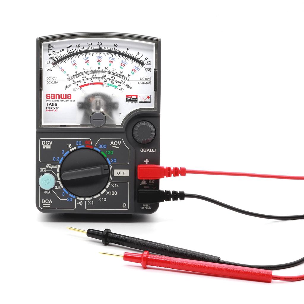 Аналоговый мультитестер электрического счетчика Sanwa, совместимый с автомобильными измерениями TA-55