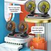 Car Plug Dual-Head Car Fan with Parking Numbers, Universal 5V/USB/12V/24V, Double-Head Rotatable Multi-Functional 2-Speed Adjustable Car Cooling Fan