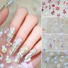 Cute Christmas Style Bow Colorful Snowflake Christmas Tree Nail Art Stickers Girly Nail Art Print Stickers Women Nail Decor Gift