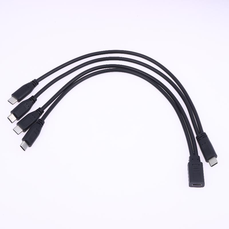 Разветвитель USB C Кабельный разветвитель Type C 1 на 2 Удлинительный провод Адаптер питания 3A 15W Адаптер кабеля для зарядки нескольких устройств