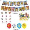 30pcs Digital Monster Party Supplies Include a Banner, Cake Toppers, Balloons