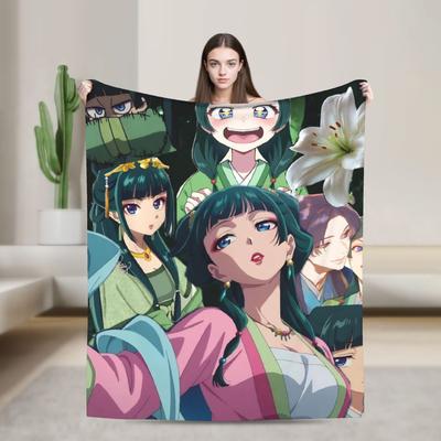 Фланелевое легкое тонкое одеяло-плед Maomao Anime для путешествий на открытом воздухе, покрывало