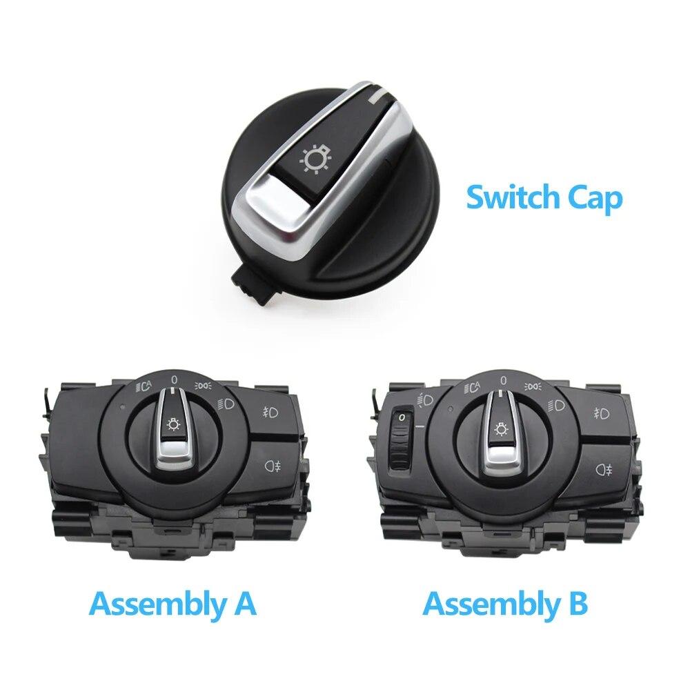 Car Headlight Switch Assembly Head Lamp Rotary Knob Button Cap For BMW 1 3 X1 Series E90 E91 E92 E93 E84 E81 E82 E87 E88