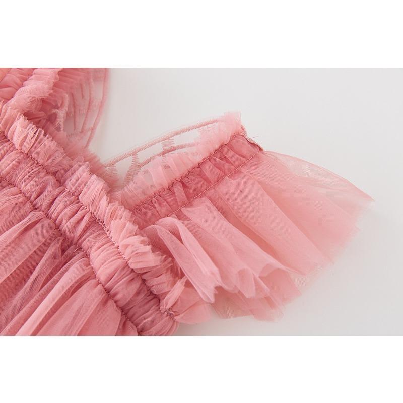 Новое детское газовое платье с крыльями бабочки, платье принцессы, платье-комбинация с рукавами-крылышками для девочек, детское платье в стиле помпадур, платье