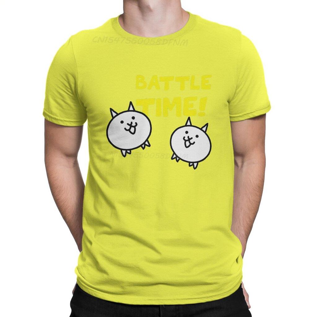 Модная футболка унисекс The Battle Cats Кошачья игра Винтажная хлопковая летняя одежда Унисекс футболки Футболки Ретро графика Одежда унисекс
