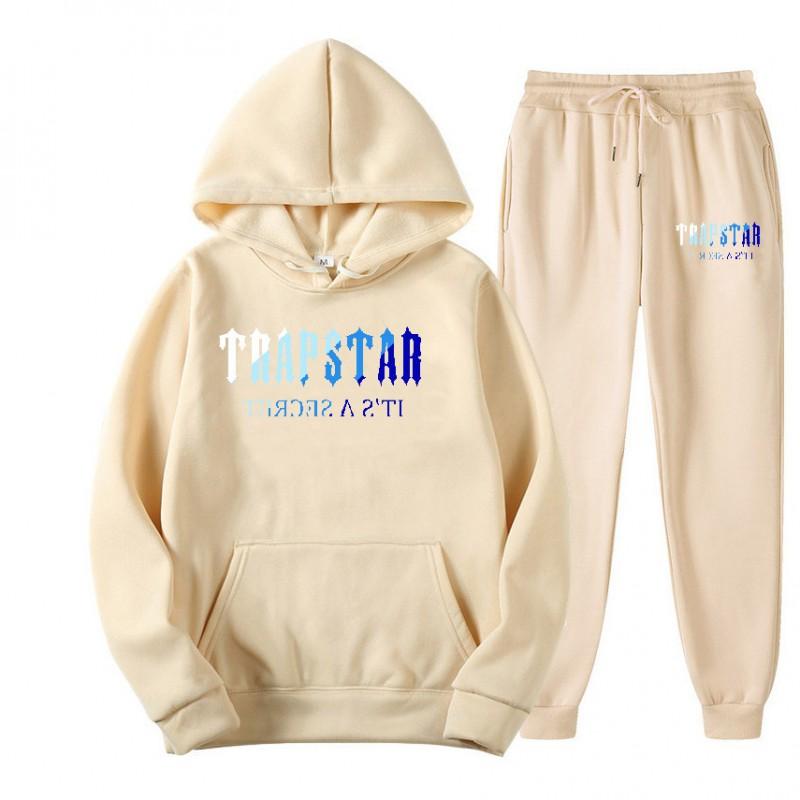 Trapstar London Уличная одежда Худи Спортивные штаны Комплект С принтом Тренировочный костюм Мужчины Женщины Свободный крой