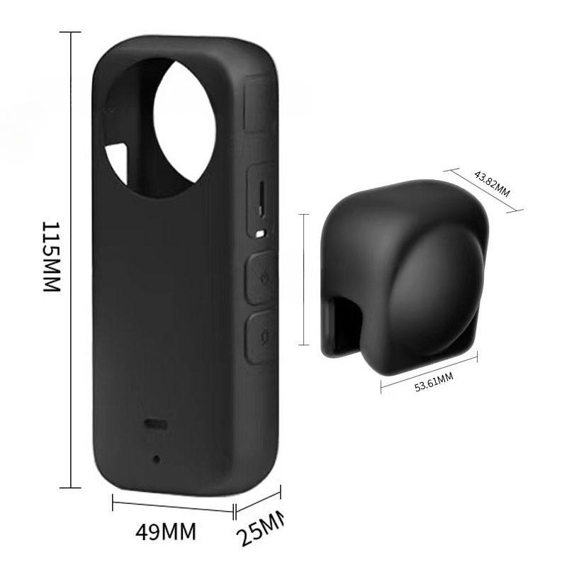 X3/X4/X5 Lens Cap for Insta360 X5 X3 X4 Camera Lens Guard Silicone Protective Cover Anti-Scratch Lens Protector Accessories