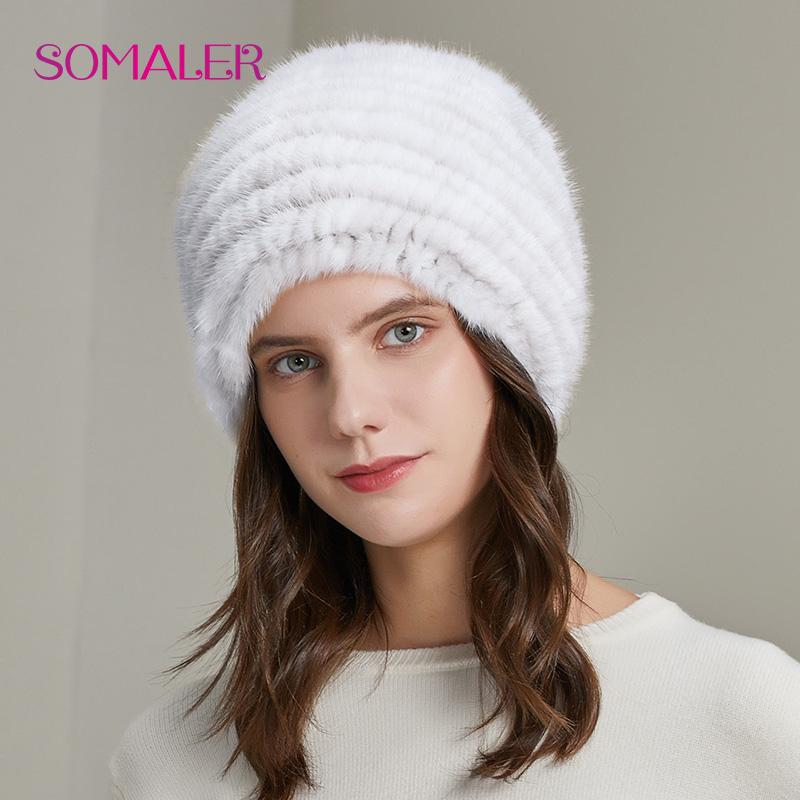 SOMALER Зимняя меховая шапка