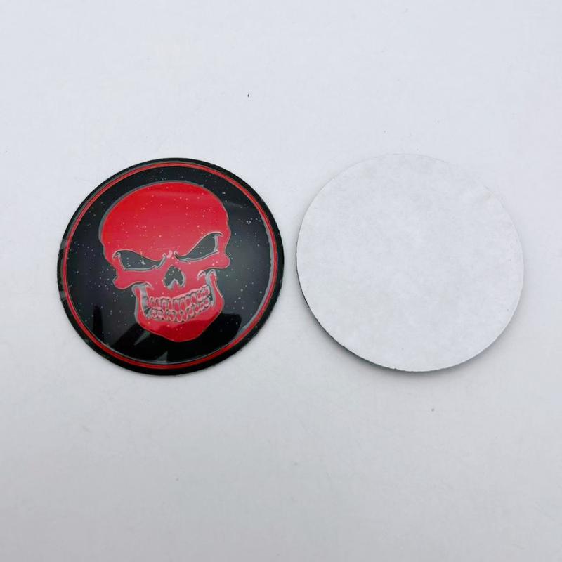 4pcs 45mm 56mm Skull Logo Emblem Badge Car Stickers Car Wheel Center Caps Wheel Hubcaps Rim Hub Cover Replace Car Accessories