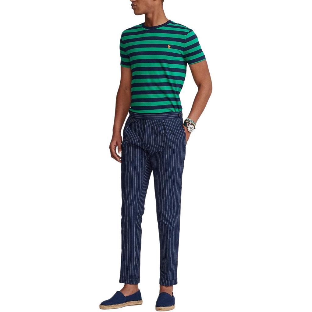 Polo Ralph Lauren Custom Slim Fit Striped Knit Short Sleeve T-Shirt Men Tops 710823560-003