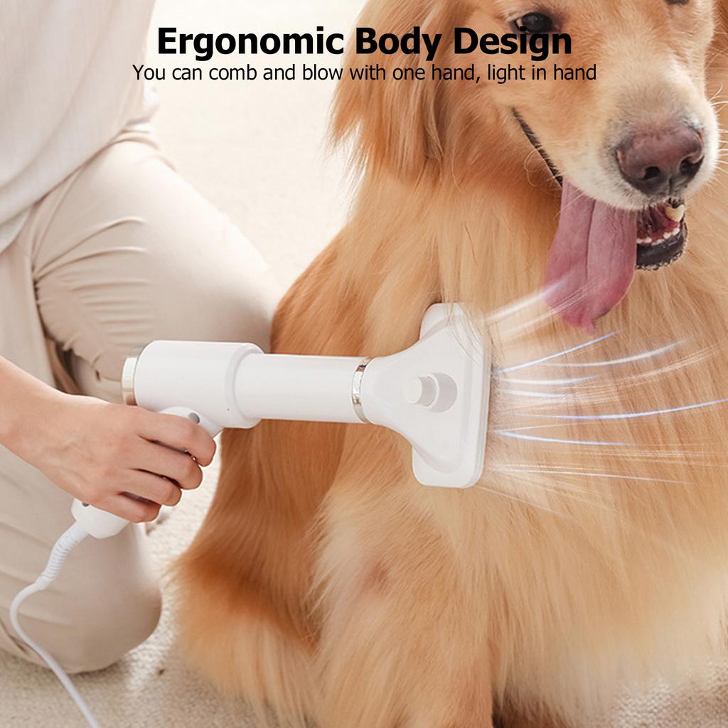 Фен для домашних животных, расческа с регулируемой температурой, массажный уход, фен для волос для домашних животных с пуходеркой для кошек, собак