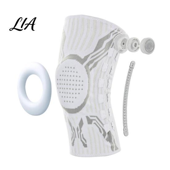 Breathable Knee Brace Adjustable Knob Brace, Support with Patella Pad, Side Stabilizer, High Elasticity Compression Sleeve for Workout Arthritis