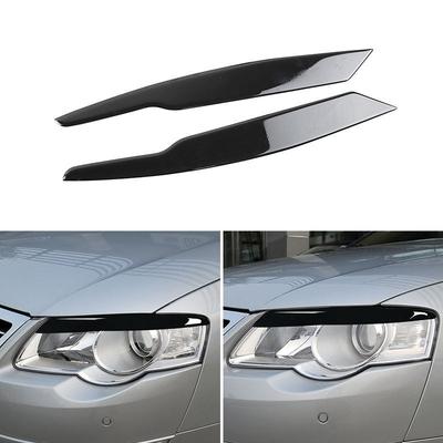 2 шт. Ярко-черный Для VW Passat B6 2005 2006 2007 2008 2009 2010 Автомобильный Козырек-накладка на фару