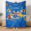 Sonic Theme Printed Blanket - Perfect for Couch, Bed, Travel & Outdoor Use | Machine Washable, Cozy & Durable.