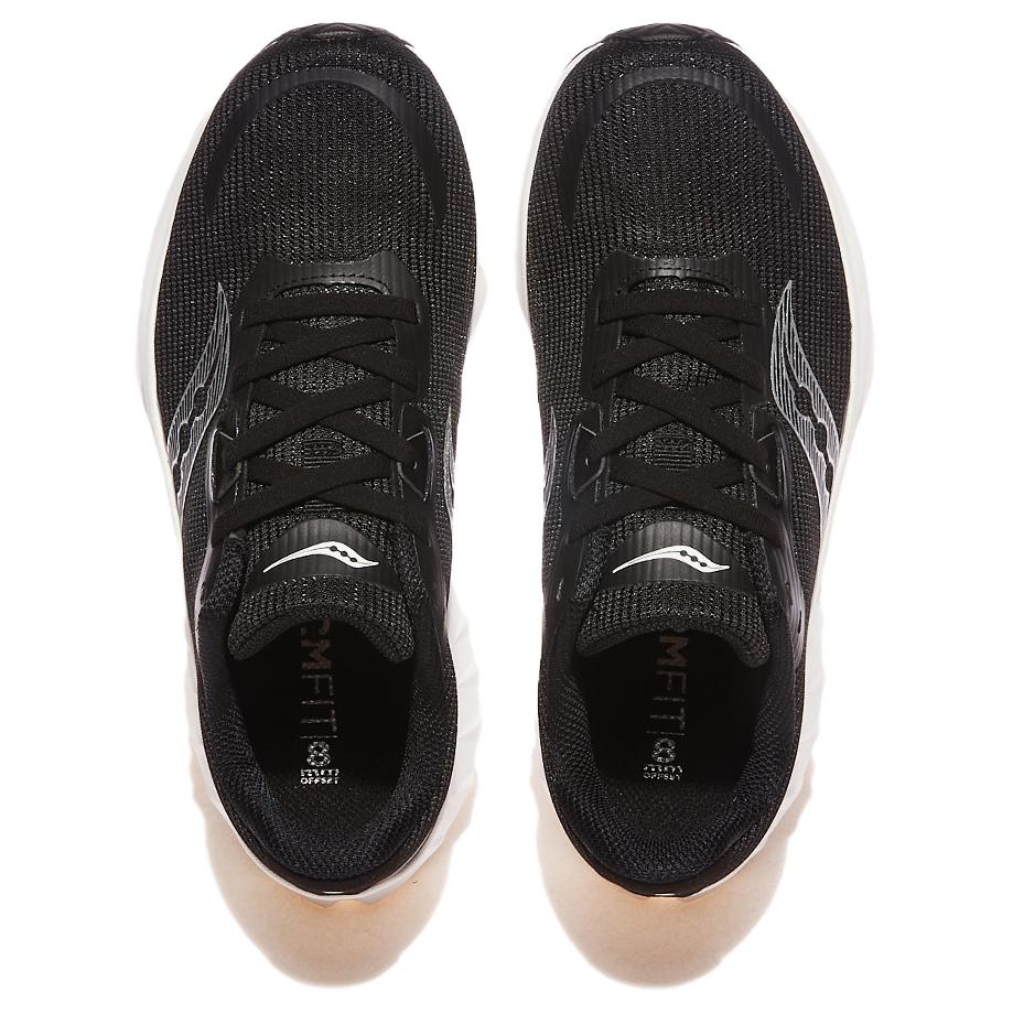 SAUCONY TIDE 2 Нескользящие Устойчивые к истиранию Низкие Повседневные Беговые Кроссовки Унисекс Черный Белый S28216-62