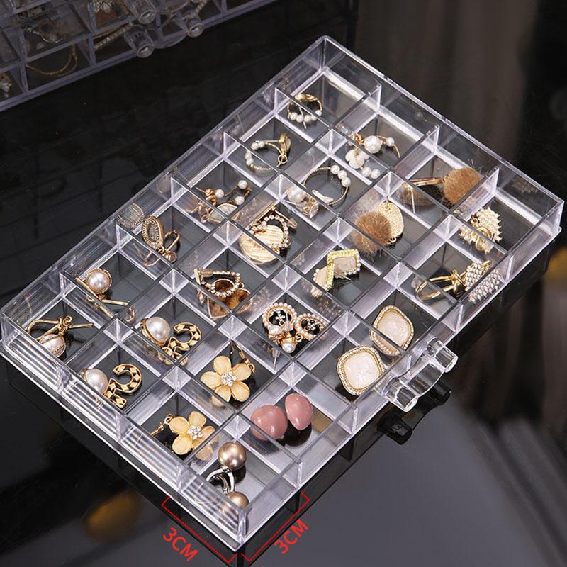 Household Multi-layer Large Capacity Jewelry Storage Box Dust-proof and Anti-oxidation Earring Box Divided Jewelry Storage Box