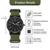Military Watch Nylon Strap Luminous Analog Display Calendar Simple Stylish Antique Sports Watch Quartz Green Fashion Accessories Birthday Anniversary