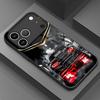 Потрясающий черный чехол для телефона в виде суперкара для iPhone 17 Pro Max, чехол со встроенным стеклом для iPhone 17 16 15 14 13 12 pm Pro Plus