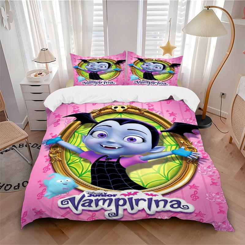 Vampirina'S Magical Adventure Print 3Pcs Bedding Setduvet Cover With 2 Bedropillowcase Home Birthday Gift