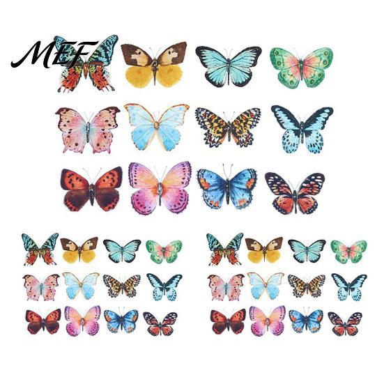 Removable PVC Wall Art 36Pcs 3D Butterfly Stickers, Realistic Decals, DIY Room Decor for Home Bedroom Living Wedding Party Decorations Supplies