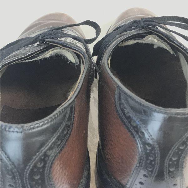 70s-80s Vintage Goodyear Welt Saddle Shoes Men’s 9.5 27.0-27.5 Brown Pebble Leather(USED)