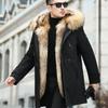 Men's Mid-length Mink Faux Fur Parker Clothing Fox Fur Thickened Liner Detachable Fur Coat