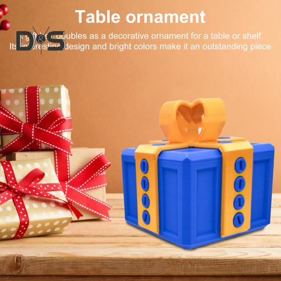 3D Annoying Gift Box Interactive Puzzle Toy Gift Box with Screws Prank Surprise Gift Box Desktop Ornaments for Friends Kids