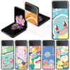 Чехол Z Flip 3 для Samsung Galaxy Z Flip 3 5G, черный, жесткий, роскошный, для телефона, защита от падений, модный чехол для ПК, милый покемон EEvee