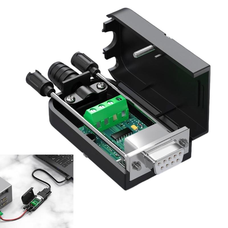 Преобразователь RS232 в RS485 Адаптер Подключай и работай Поддержка связи 1200 м Защита от перенапряжения для промышленного оборудования