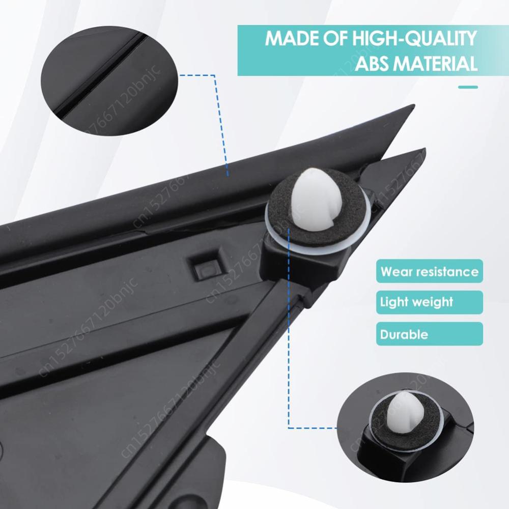 For FIAT 500 2012-2019 Molding Door Mirror Triangle Plate Cover Front Window A-pillar Triangle Matte Black 1SH17KX7AA 1SH16KX7AA