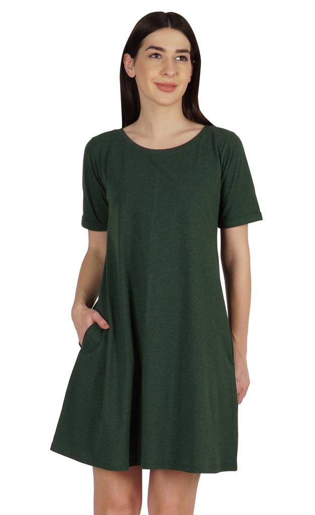 Inkmeso Платье-халат с карманами, летняя хлопковая туника, футболка, платье для женщин