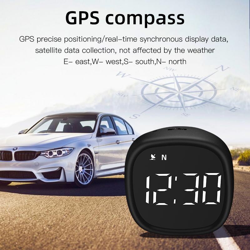 Автомобильный GPS-спидометр M30 HUD Head Up Display Compass Сигнализация превышения скорости Цифровой автомобильный датчик MPH KMH Дисплей Автомобильный аксессуар для всех автомобилей