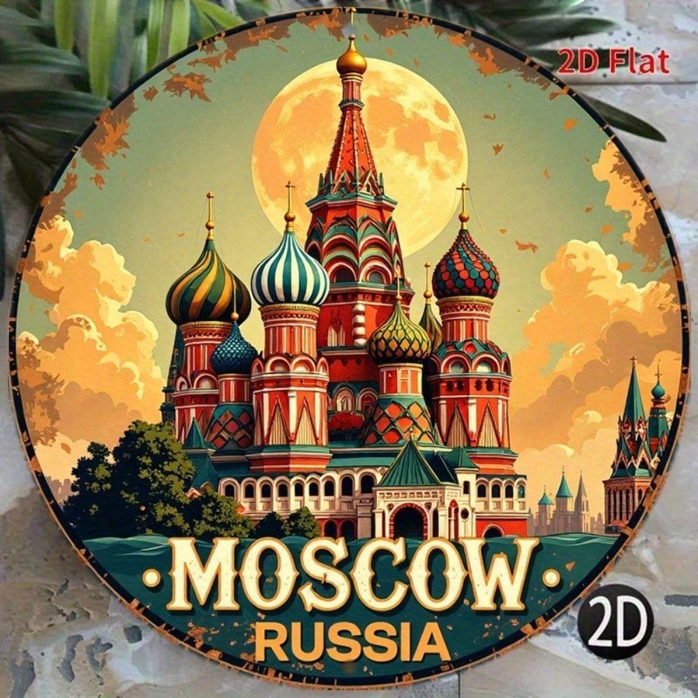 Винтажная круглая металлическая табличка Ведро для цветов Декор кухни Подарок