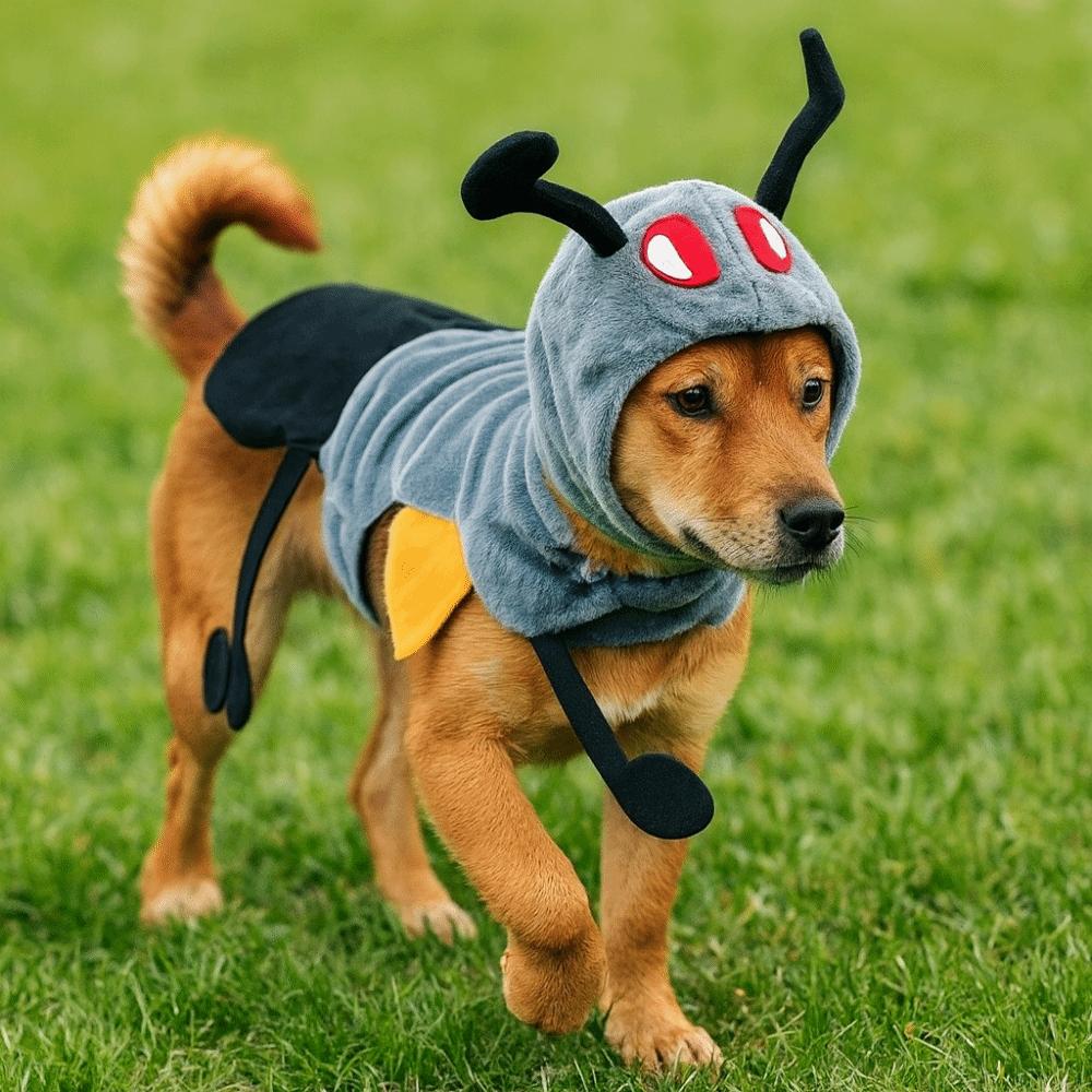 Warm Dog Transformation Costume Ant Shaped Cat Cosplay Clothes Pet Ant Headgear  Cosplay Events
