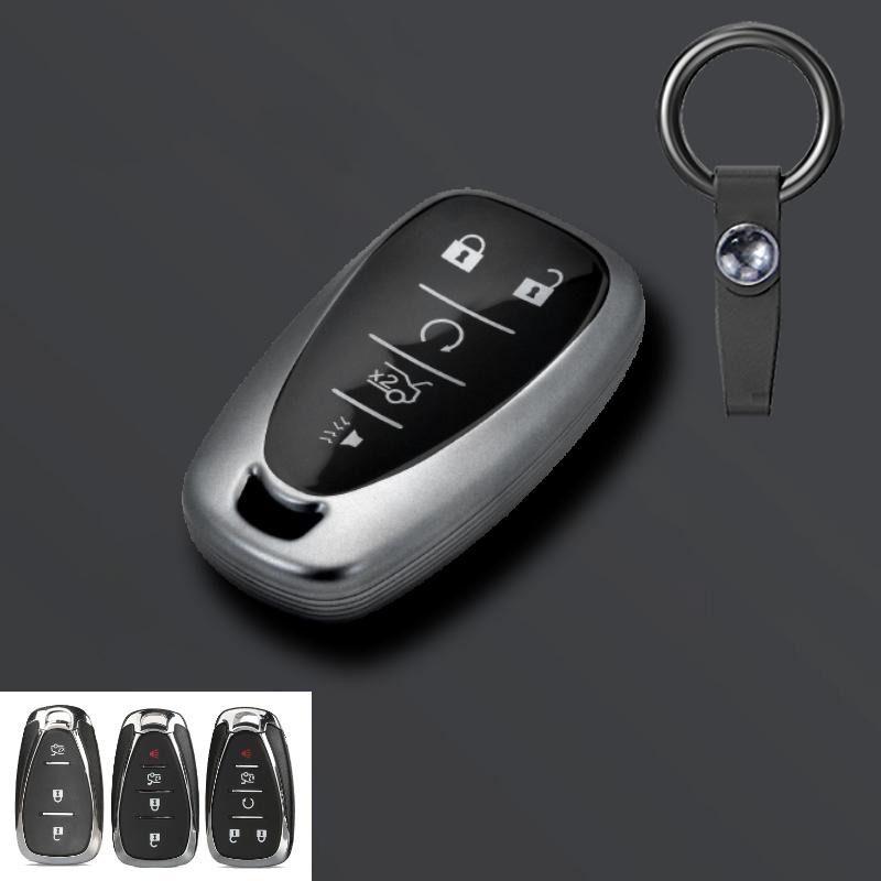 Серый ТПУ Чехол-футляр для автомобильного ключа для Chevrolet Onix Equino Orlando Cruze Spark Sonic Camaro Volt Bolt Trax Malibu Blazer Traverse