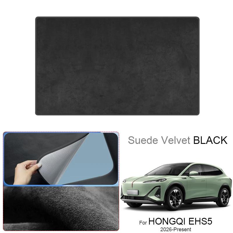 Car Suede Fabric Anti-uv Electrostatic Adsorption Sunroof Sunshade For HONGQI EHS5 2026-Present Auto Heat Insulation Skylight