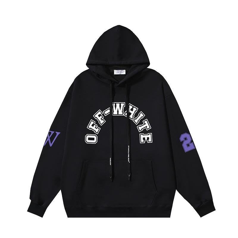 1063 Off-White 2026 Осень/Зима Новый OW Буква №. Толстовка с 23 микро-принтами для мужчин и женщин