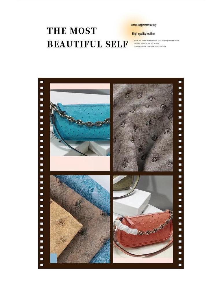 Экологичная гидролизостойкая ПВХ-кожа с узором под страуса толщиной 0,9 мм для багажа, сумок, мебели, подарочных коробок и ремней