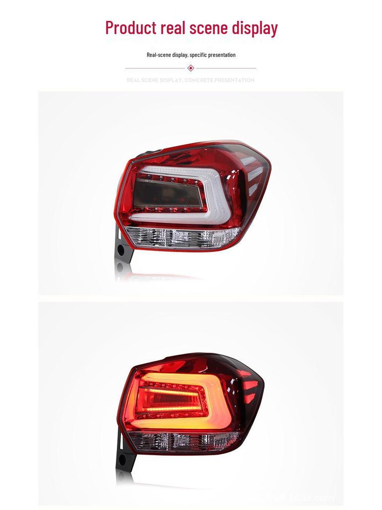 LED Taillight Assembly for 2012-2017 Subaru XV - Smoked Black with Daytime Running & Brake Light