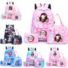 3 шт./компл., аниме, рюкзак «Убийца Демонов», для девочек и мальчиков, школьная сумка с сумкой для обеда, студенческая сумка для книг, мужская и женская дорожная сумка Mochil