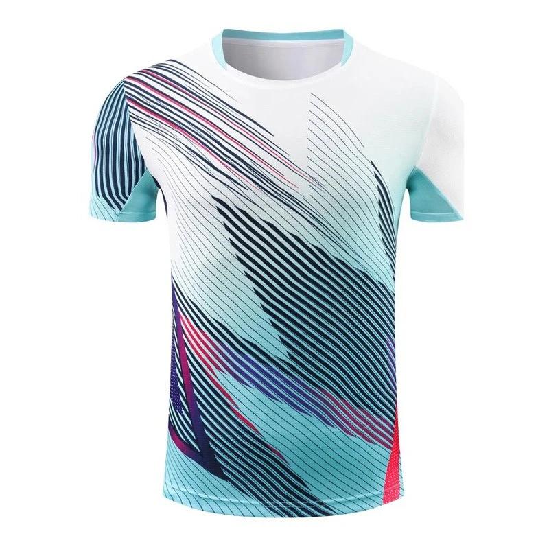 Men's Training Sports Striped Shirt Top Quick Drying Short Sleeved Gym Running Fitness Round Neck T-shirt Men's Style