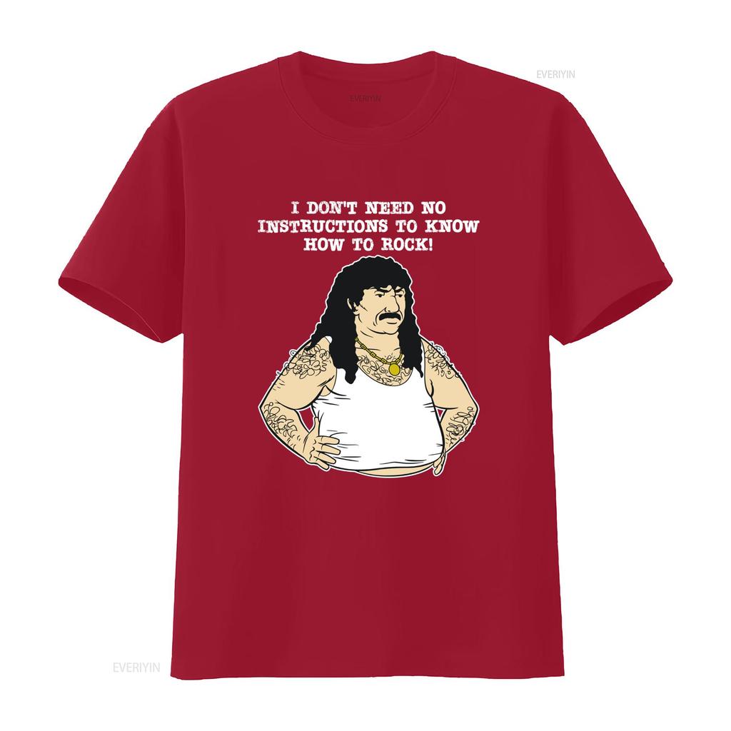 Funny Cartoon Rock Music Tattooed Rocker Slogan Print Casual Streetwear T Shirt Vintage Washed Comfortable Streetwear Fashion