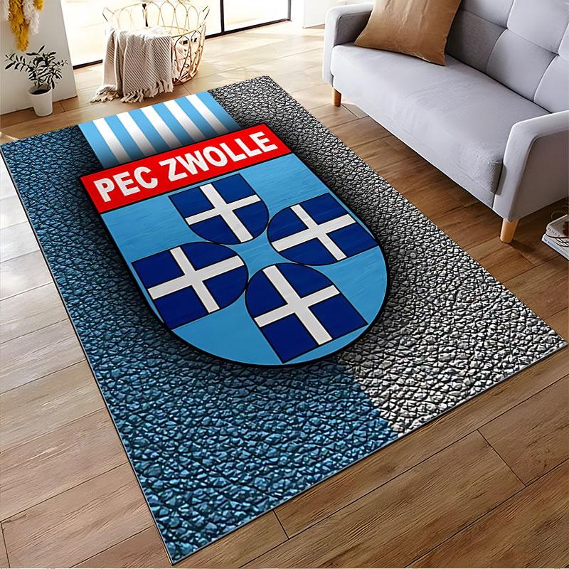PEC Zwolle Emblem Carpet Design suitable as a non-slip mat for the living room or bedroom sofa